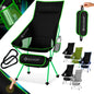  KESSER® Campingstuhl Faltbar Klappbar Mit Hoher Rückenlehne Tragbar Angel Stuhl Camping Stuhl Faltstuhl Bis 120 Kg Strandstuhl Angelstuhl Klapphocker Mit Getränkehalter , Outdoor Stuhl, Farbe:Schwarz / Grau