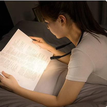  Verstellbare Bücherlampe 4 LED Hands Free Hängelampe, Flexibles Leselicht Zum Lesen Im Bett, 3 Helligkeitsstufen, Grün