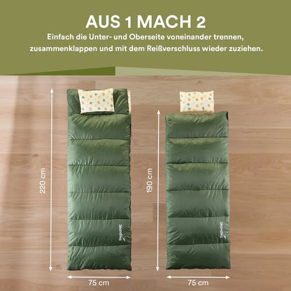  Skandika Deckenschlafsack Iceland Double, Dunkelgr