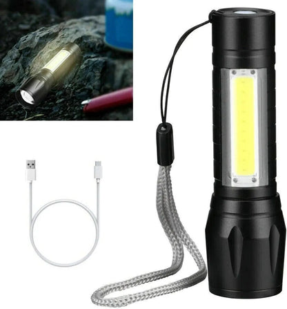  Super Hell LED Taschenlampe 250000 Lumen USB Zoom Torch Wiederaufladbare Mini Camping Arbeitslicht Taschenlampe