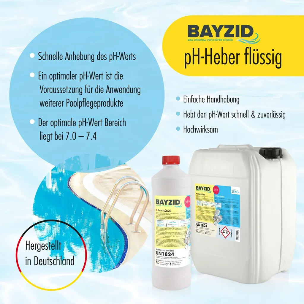  1 X 1 Kg BAYZID® PH Plus Flüssig Für Pools In Flaschen