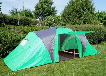  Campingzelt Laagri, 6-Mann Zelt Kuppelzelt Igluzelt Festival-Zelt, 6 Personen Grün