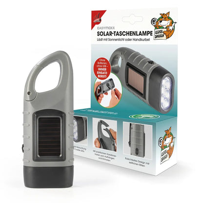  EASYmaxx Solar-Taschenlampe Mit Dynamo Kurbel