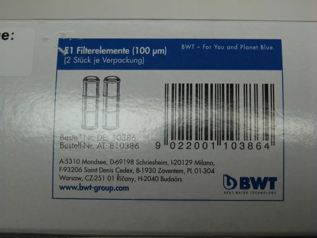  BWT E1 Ersatzfilterelement Für BWT E1 Einhebelfilter (2 Stück),10386