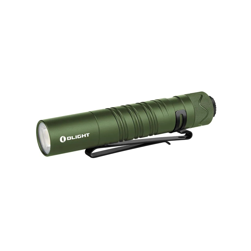  Olight I5R EOS Taschenlampe 350 Lumen Kalt Weiße LED 64 Meter Rechweite Und 37 Stunde Laufzeit Mit Heckschalter 1420mAh Batterie Per USB Wiederaufladbar Grün