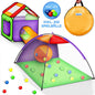  KIDUKU Spielzelt + 200 Bälle + Tunnel + Tasche Kinderzelt Bällebad Babyzelt