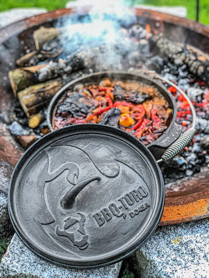  BBQ-Toro Dutch Oven DO45AX, 3,1 L Alpha Gusseisen Kochtopf, Gusstopf