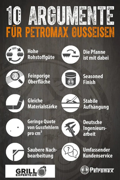  Petromax Feuertopf Ft6 (6qt) Planer Boden (ohne Füße); Ft6-t
