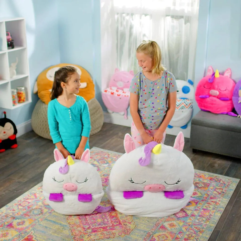  Happy Nappers Hai Grau | Medium 3-6 Jahre | Spielen - Kuscheln- Schlafen | Flauschiger Kinderschlafsack | 4 Motive | 2 In 1 Kuscheltierschlafsack & Kissen Für Mädchen Und Jungen