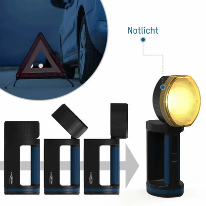 ANSMANN Akku LED Handscheinwerfer Aufladbar - Mit 3 Modi (100%, 30%, Blinken)