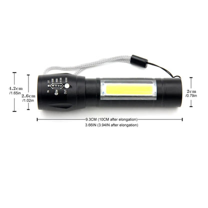  2x Taschenlampen Starke Led Leuchtkraft Polizei Mini Swat USB Wiederaufladbar