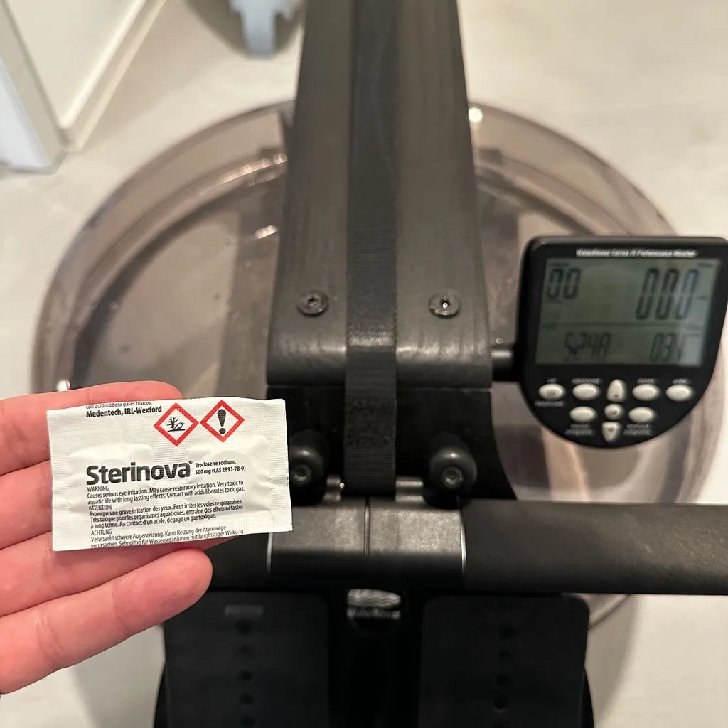  JB White Puritabs Sterinova 60x Wasser Rudergerät Tabletten Gegen Algen, Extra Konzentriert, Chlortabletten ZB Geeignet Für WaterRower, SportPlus, Skandika Wasserrudergerät (10 X 6)