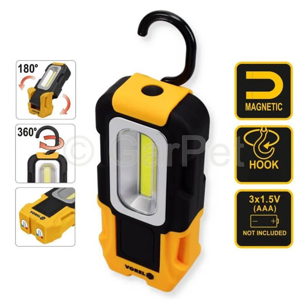  COB LED KFZ Arbeits Hand Stand Leuchte Lampe 180° Magnet Werkstatt Taschenlampe