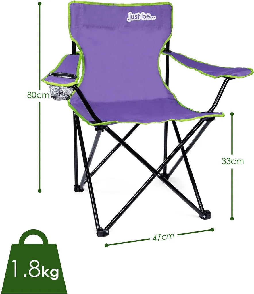 Campingstuhl, Zusammenklappbar, Für Den Garten/Angelausflüge Etc. Violett Violett