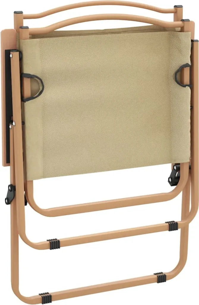  VidaXL Campingstühle 2 Stk. Beige 54x55x78 Cm Oxford-Gewebe