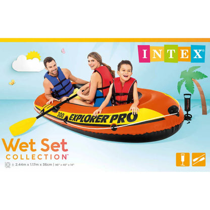  INTEX Explorer Pro 300 Set Aufblasbares Boot Mit Ruder Und Pumpe 58358NP