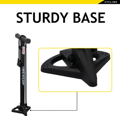  Dunlop Fahrradluftpumpe Für Alle Ventile, Tragbare Luftpumpe, Fahrradpumpe, Standpumpe, Schwarz