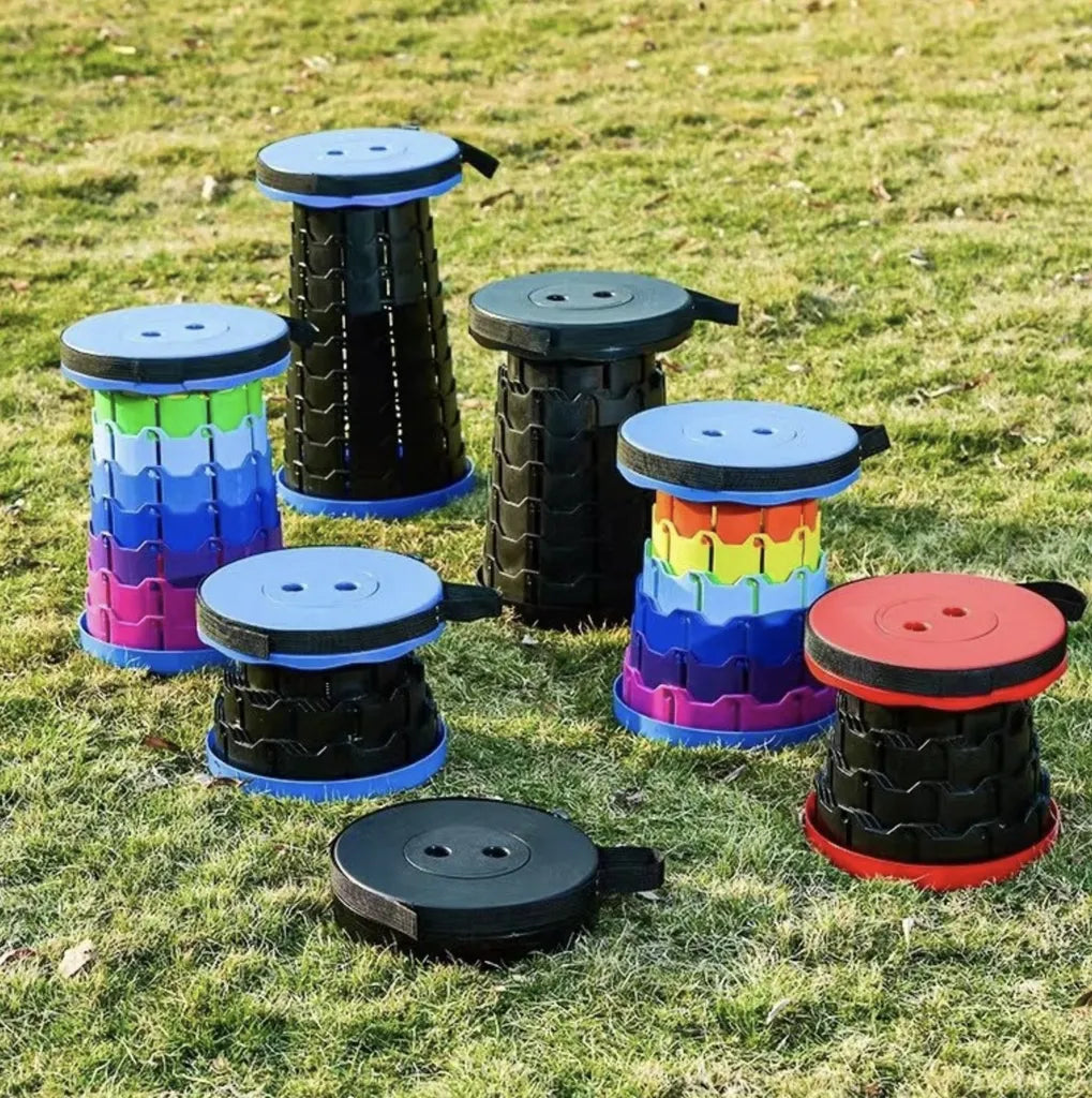  RHP Klapphocker Faltbar & Höhenverstellbar I Tragbarer Hocker Für Garten & Outdoor – Klappstuhl Campinghocker Campingstuhl Outdoorstuhl – Für Camping Reisen Angeln Grillen (Blau)
