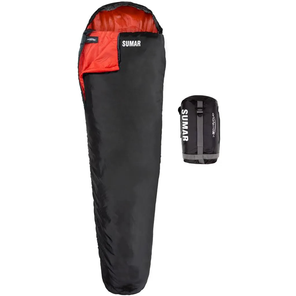  Anaterra® Schlafsack SUMAR - Kleines Packmaß & Ultraleicht (730g) - Outdoor Sommerschlafsack, Mumienschlafsack – Camping, Reise, Festival – Warm Und Koppelbar