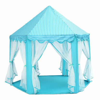  Kinderzelt Babyzelt Spielhaus Prinzessin Spielzelt Bällebad Spielhöhle Zelt Blau