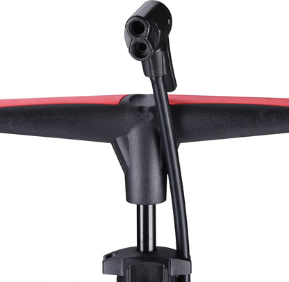  Monzana Standluftpumpe Inkl 3 Zusatzadapter 60/100 Cm Schlauch Luftpumpe Bis 7 Bar Für Fahrrad Auto Luftmatratze Motorrad , Model:12 Bar