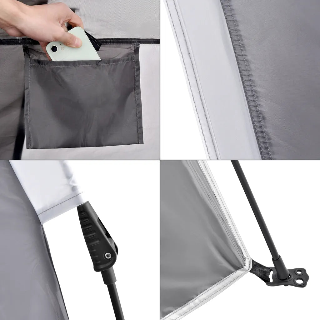 Pro-Tec Campingzelt Nybro Für 2-3 Personen Kuppelzelt 240 X 205 X 140 Cm Sekundenzelt Sofortzelt Camping Automatik Zelt Wasserdicht Grau