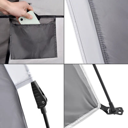 Pro-Tec Campingzelt Nybro Für 2-3 Personen Kuppelzelt 240 X 205 X 140 Cm Sekundenzelt Sofortzelt Camping Automatik Zelt Wasserdicht Grau