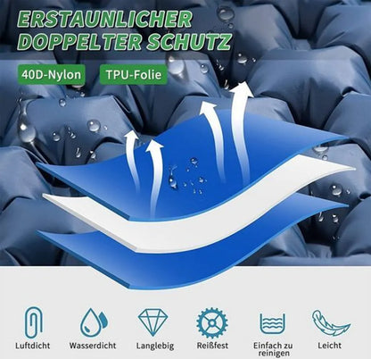  Isomatte Camping Aufblasbar,9cm Dicke Isomatten Ultraleicht Mit Kissen Isomatte Selbstaufblare Schlafmatte,wasserdichte & Faltbare