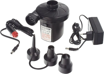  Smartfox Elektrische Kfz-Luftpumpe 50W | 12V/230V | Elektropumpe Und Gebläsepumpe | 3 Adapteraufsätze | Farbe: Schwarz