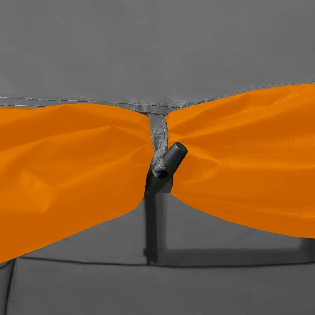  VidaXL Camping-Zelt Iglu 650x240x190 Cm 8 Personen Grau Und Orange