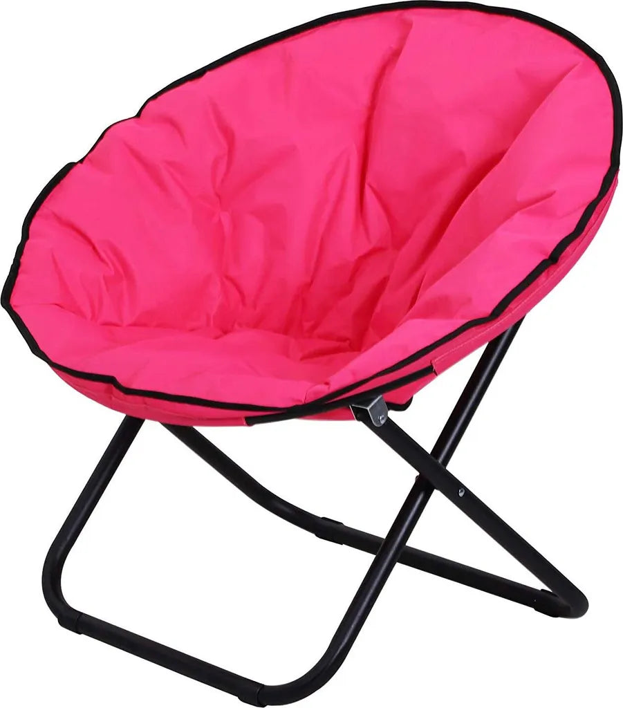  Outsunny Klappstuhl Klappsessel Campingstuhl Gartenstuhl Polstersessel Lounge Sessel Faltbar Metall + Oxfordstoff Pink 80 X 80 X 75 Cm