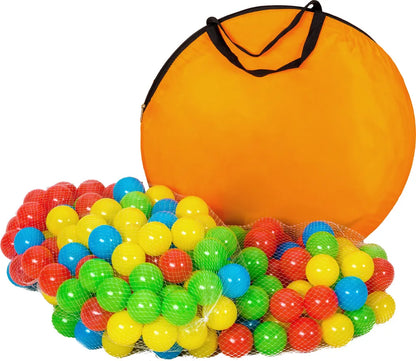  Tectake Spielzelt Mit Tunnel, 200 Bällen Und Tasche - Bunt