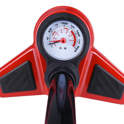  Monzana Standluftpumpe Inkl 3 Zusatzadapter 60/100 Cm Schlauch Luftpumpe Bis 7 Bar Für Fahrrad Auto Luftmatratze Motorrad , Model:12 Bar