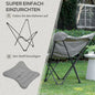  Outsunny Campingstuhl Tragbar Klappbar Gartensessel Regiestuhl Klappsessel Modern Design Für Outdoor Picknick Max. Belastung 120 Kg Hellgrau 88 X 74 X 84 Cm