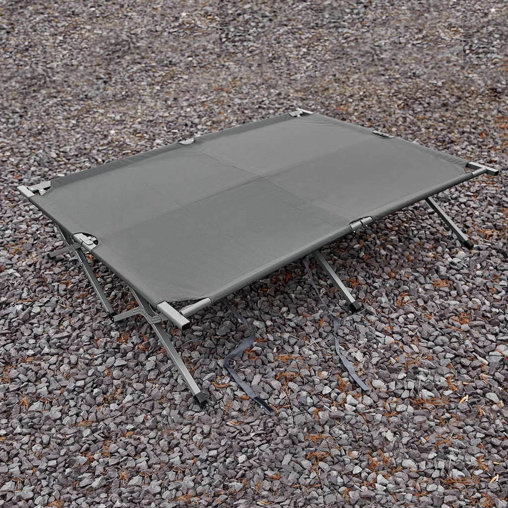  SoBuy OGS60-L-HG Feldbett Mit Zelt Feldbett 4in1-Zelt Mit Campingliege Schlafsack Wurfzelt Matratze Und Zubehör Zelt 2 Personen 2 Mann Zelt