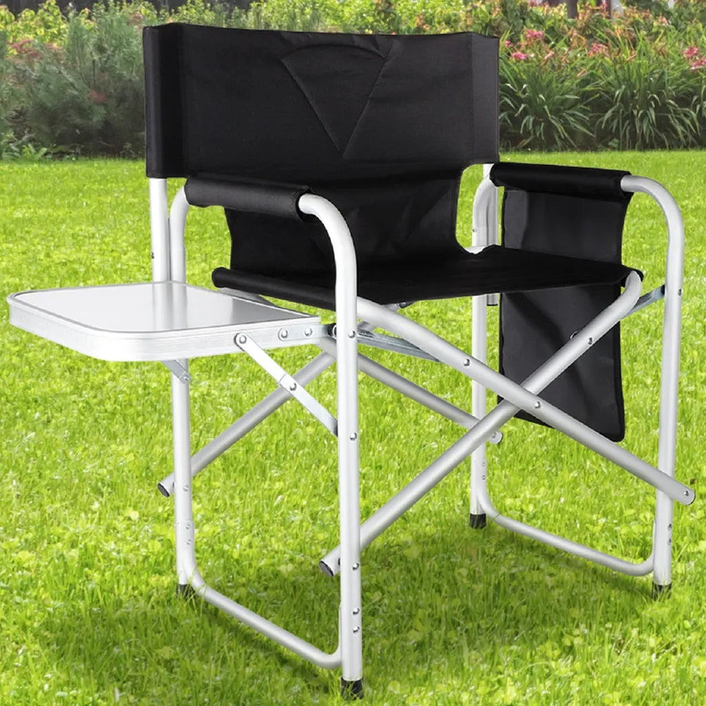  Regiestuhl Mit Tisch Und Tasche - 47x57x79cm - Aluminium-Polyester - Max 120kg