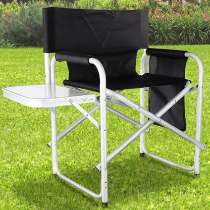  Regiestuhl Mit Tisch Und Tasche - 47x57x79cm - Aluminium-Polyester - Max 120kg