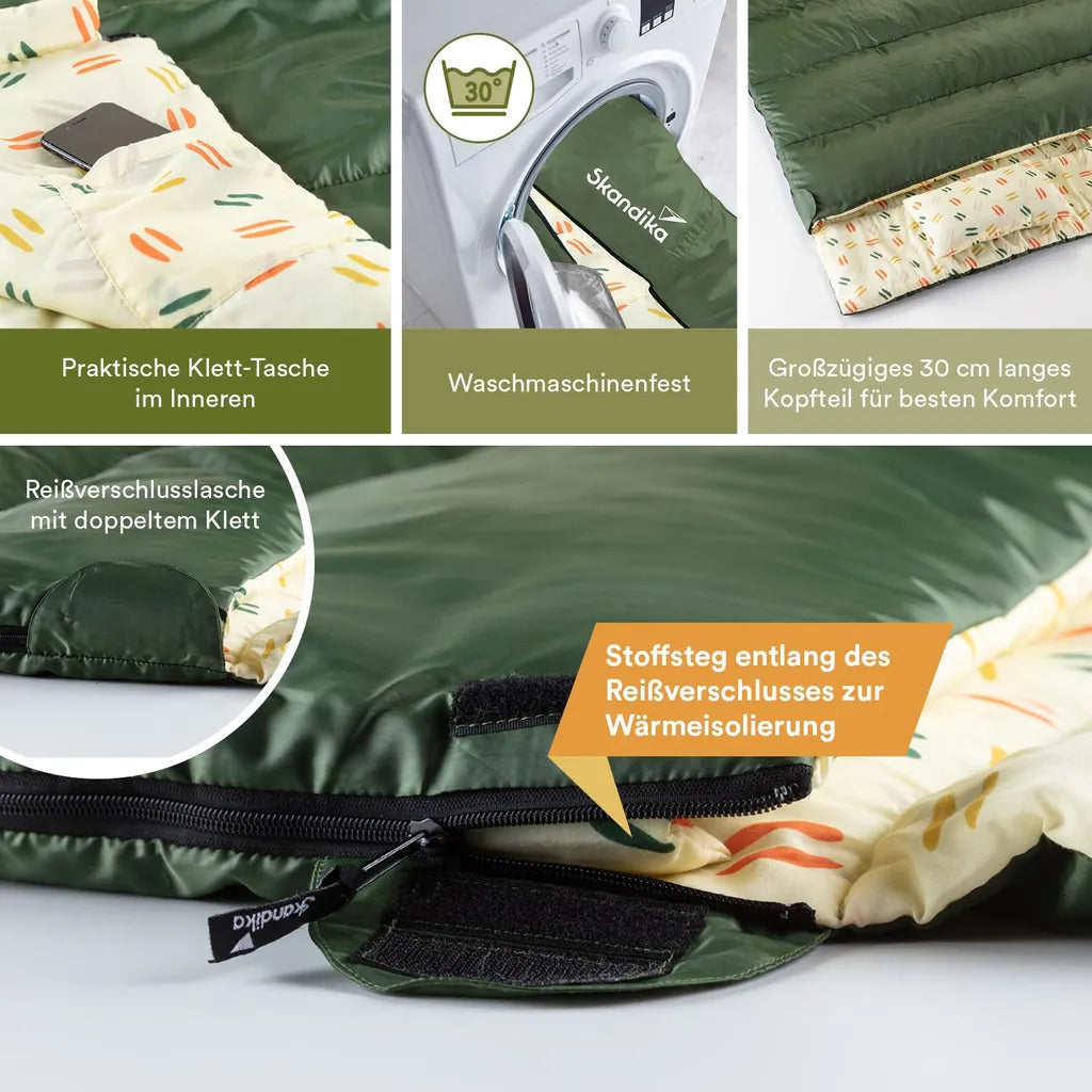  Skandika Deckenschlafsack Iceland Double, Dunkelgr