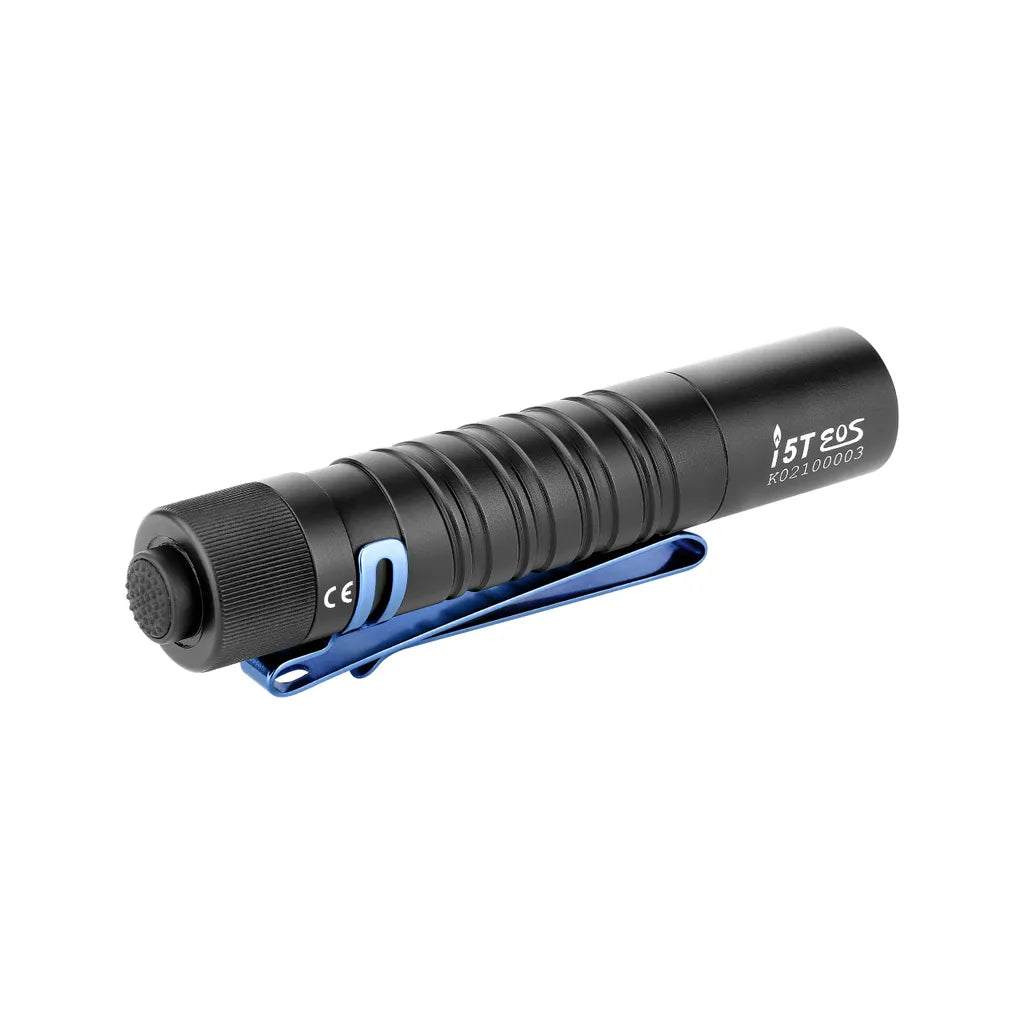  Olight I5T EOS Taschenlampe 300 Lumen / 60 Meter Kühle Weiße LED Heckschalter EDC-Taschenlampe, Mit AA Batterie + Batteriefach(Schwarz)