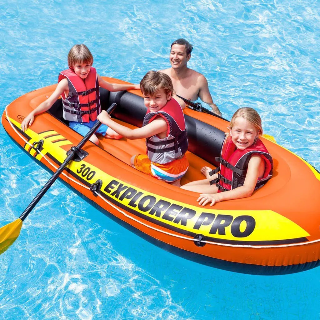  INTEX Explorer Pro 300 Set Aufblasbares Boot Mit Ruder Und Pumpe 58358NP