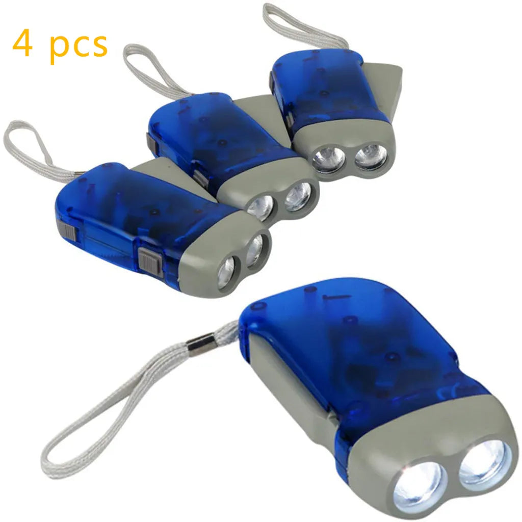  Hand Kurbel Taschenlampe, Keine Batterie-LED Helles Licht-Set/4: