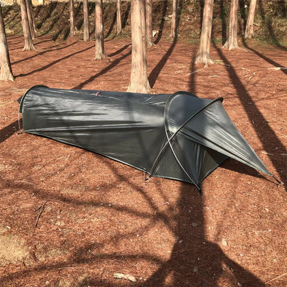  Ultraleichtes Einpersonenzelt, Wasserdichtes Campingzelt Fuer Outdoor-Rucksacktouren, Wandern, Angeln