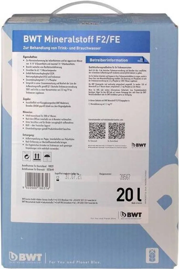  BWT Mineralstoff-Quantophos F2/FE, 20 Liter, 18031