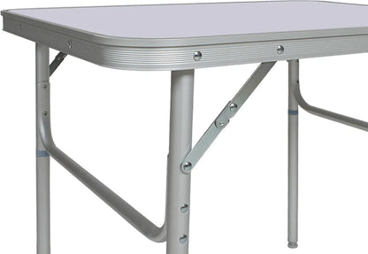  Tectake Camping Klapptisch Aus Aluminium 75x55x68cm - Grau