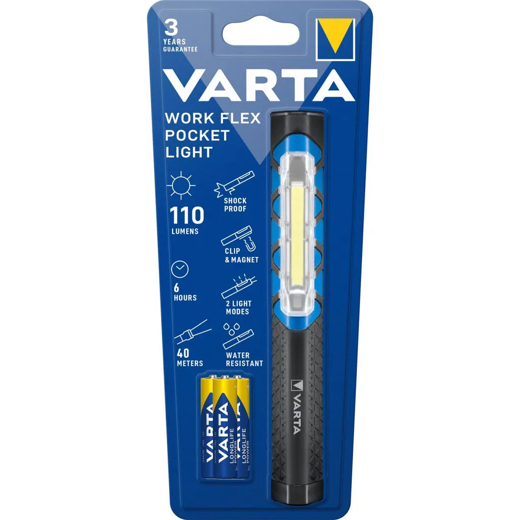  Varta Work Flex Pocket Light 3AAA Mit Batt.
