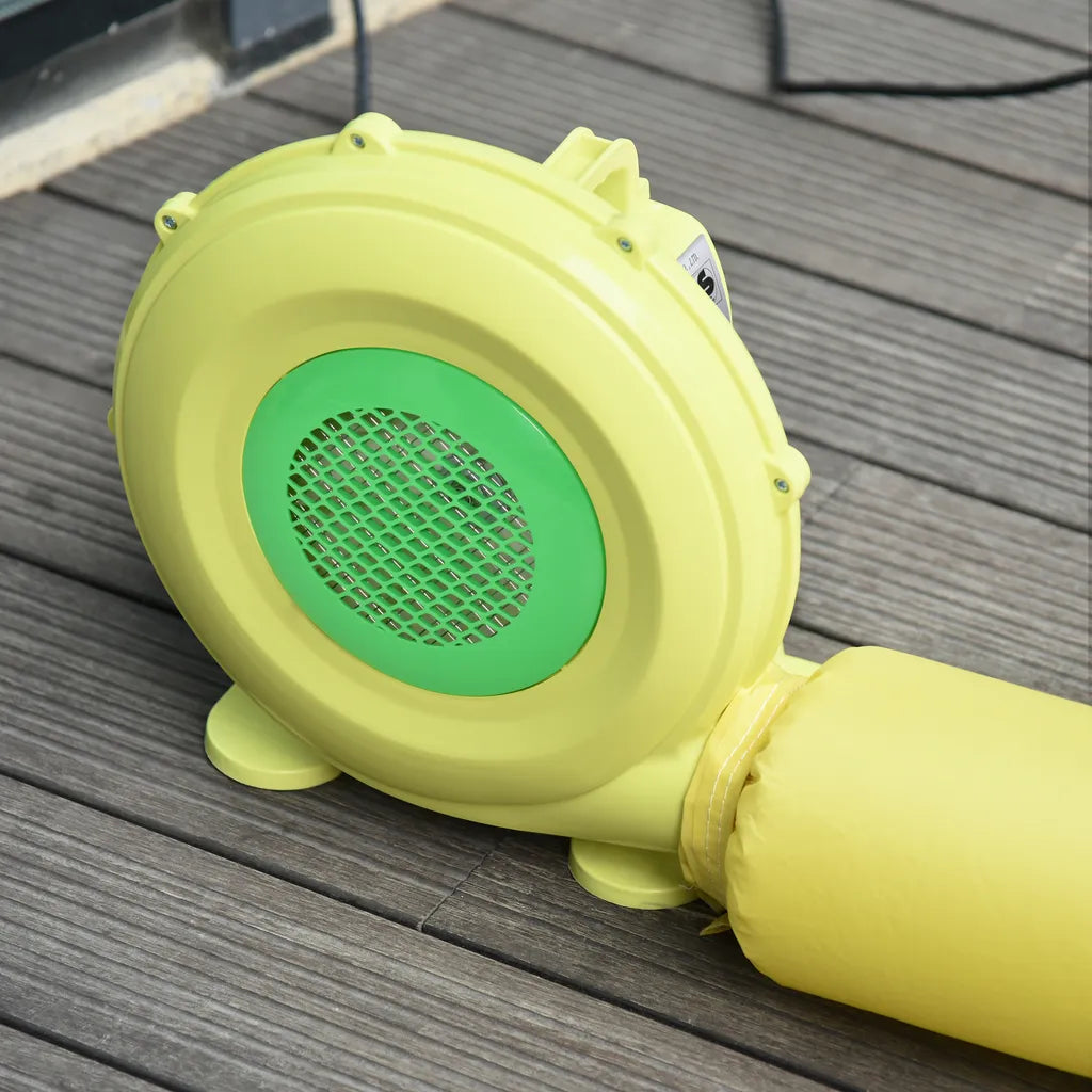  Outsunny Elektrische Luftpumpe Gebläsepumpe 450W Elektrische Pumpen Schnellbefüllbarer Inflator-Deflator Mit Einem Griff Leichtgewichtig Tragbar Für Boot Kissen Kinderpool ABS Gelb+Grün 35x26x33,5cm