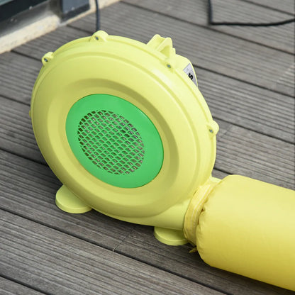  Outsunny Elektrische Luftpumpe Gebläsepumpe 450W Elektrische Pumpen Schnellbefüllbarer Inflator-Deflator Mit Einem Griff Leichtgewichtig Tragbar Für Boot Kissen Kinderpool ABS Gelb+Grün 35x26x33,5cm