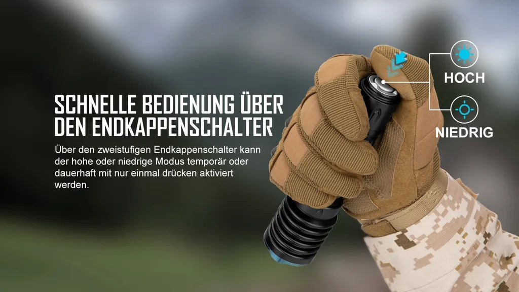  OLIGHT Warrior X 3 Schwarz LED Taschenlampe 2500 Lumen 560 Meter Leuchtweite, USB Wiederaufladbar IPX8 Wasserdicht