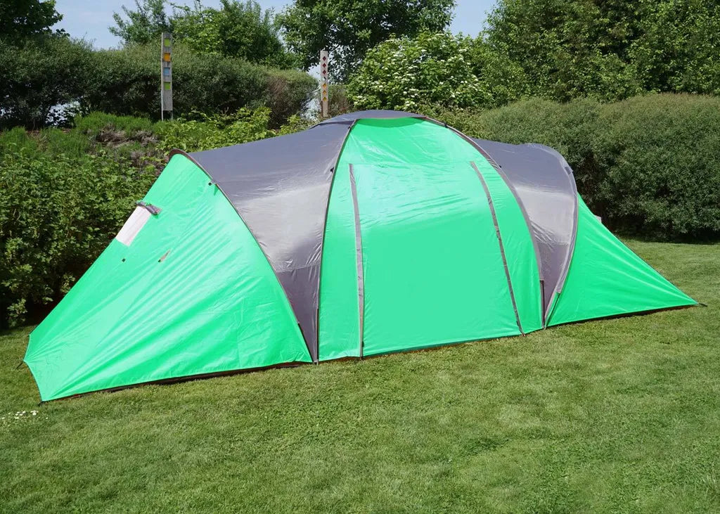  Campingzelt Laagri, 6-Mann Zelt Kuppelzelt Igluzelt Festival-Zelt, 6 Personen Grün