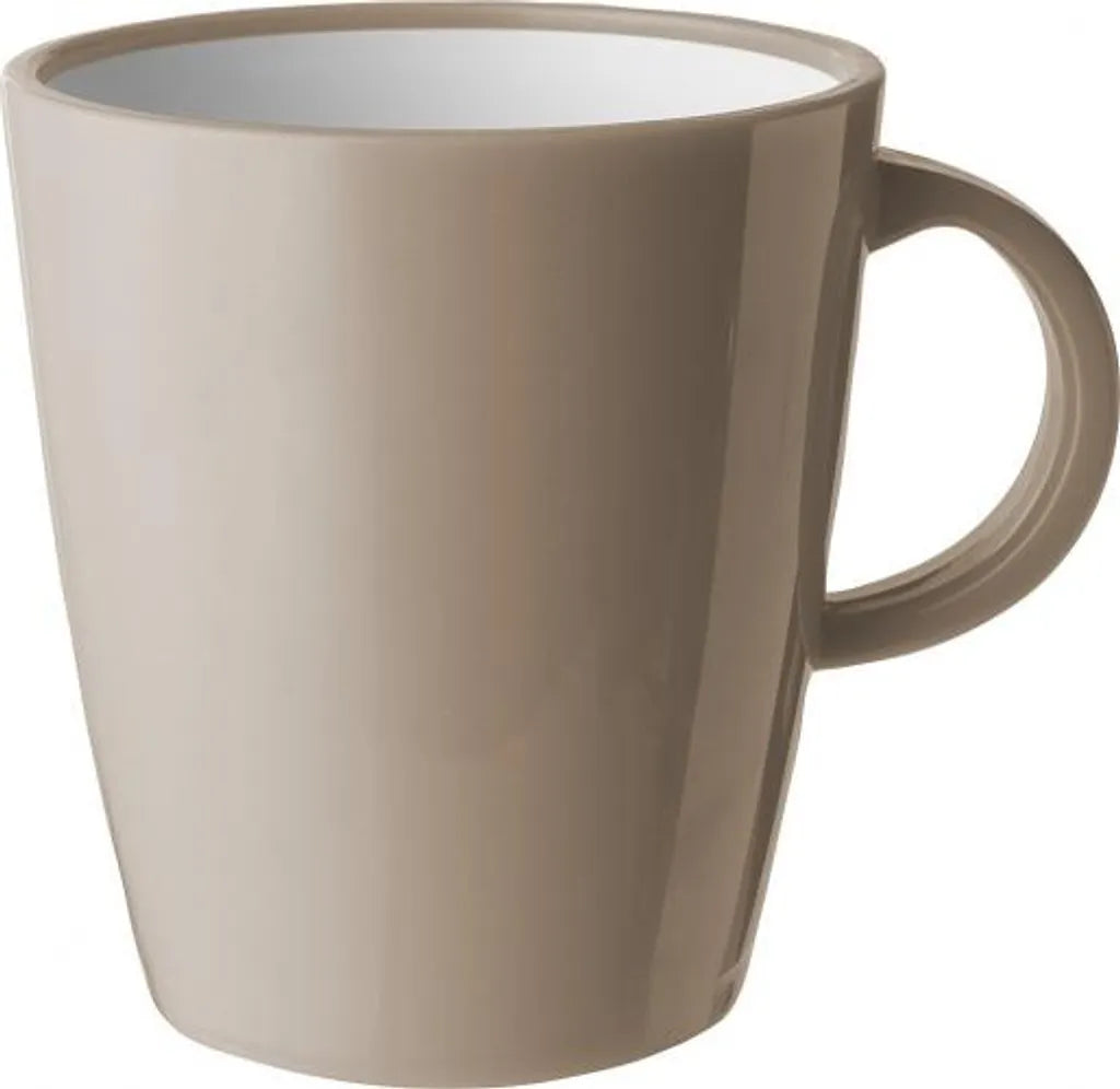  2 X Movera Kaffeetasse ABS Apollo Henkelbecher Bruchfest Campinggeschirr Creme/beige